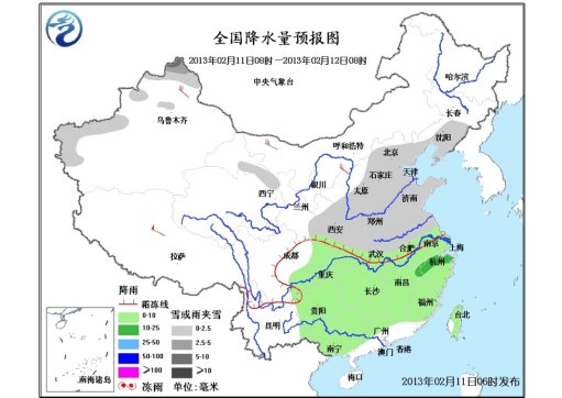 中央气象台：北方局地降温10℃ 南方依旧阴雨频繁（图）